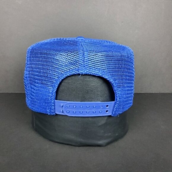 Vintage Mohr's The Crusader's 386 Bomb Group Military Blue Snapback Hat Meshback - Picture 3 of 7